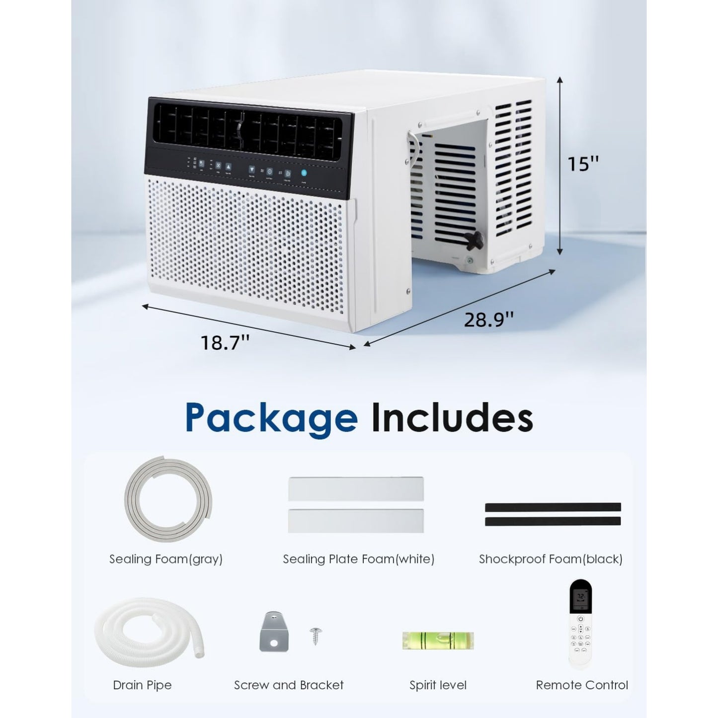 YODOLLA 10,000 BTU Window Air Conditioner U-Shaped AC Unit Ultra Quiet