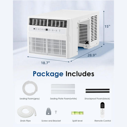 YODOLLA U-Shaped Window Air Conditioner, 10000 BTU AC Unit, Upgraded Front Panel +20% Airflow