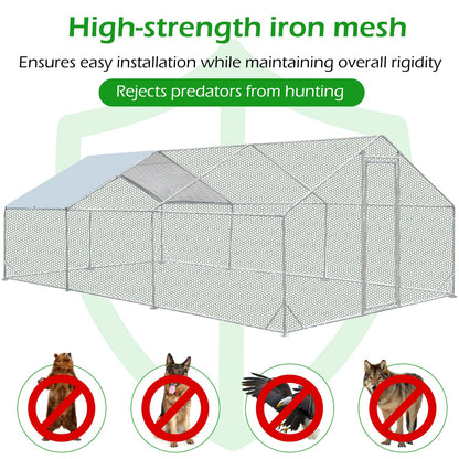 YODOLLA large chicken coop with wire mesh