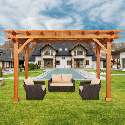YODOLLA Cedar Wood Freestanding Pergola