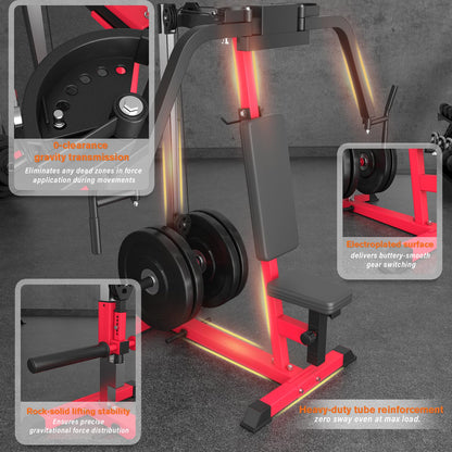 YODOLLA Chest Fly Machine PEC Deck Fly and Reverse Delt Machine 450lbs Adjustable Upper Body Workout Equipment