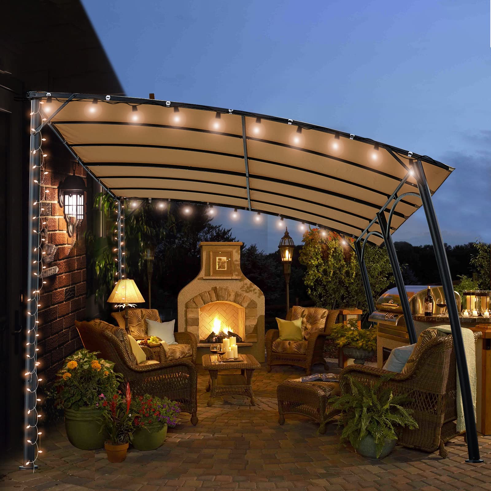 YODOLLA Wall Mounted Pergola Awning