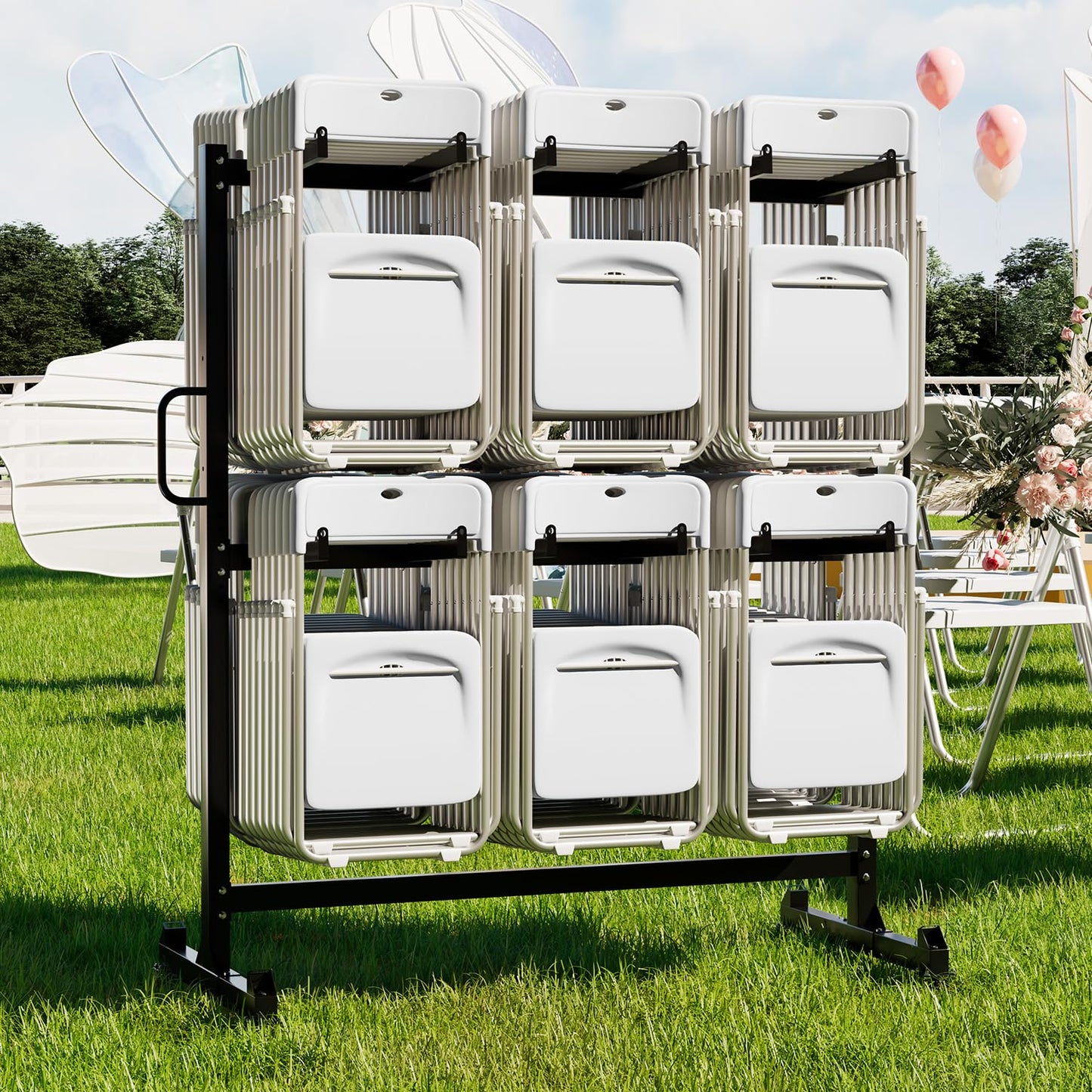 YODOLLA Folding Chair Rack 1080LBS Chair Cart