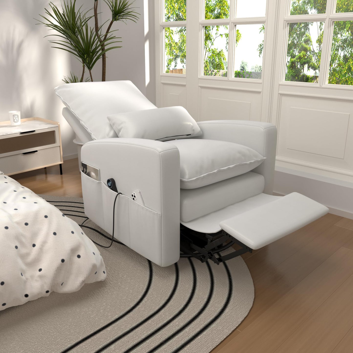 YODOLLA Power Recliner Chair Modern Electric Reclining Sofa Chair