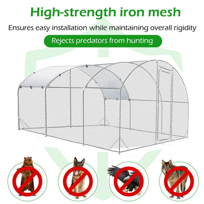 YODOLLA backyard chicken coop with wire mesh