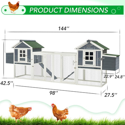 YODOLLA fenced chicken coop with vents