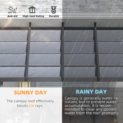 YODOLLA 10' x 8' Gazebo for Patio, Retractable Pergola with Adjustable Sun Shade Canopy Roof