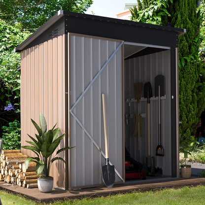 YODOLLA 5'x3' Outdoor Storage Shed, Gray