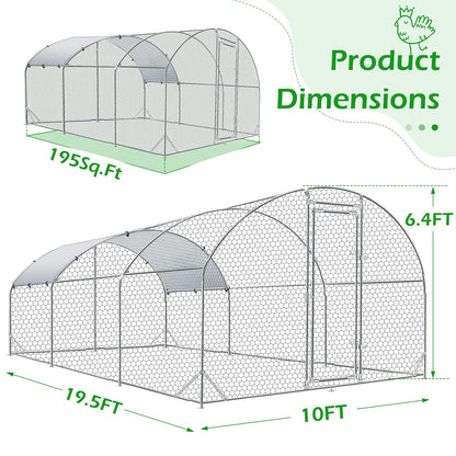 YODOLLA walk-in chicken coop with dome