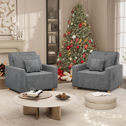 YODOLLA 3 in 1 Chair Bed Sleeper for Adults, Dark Gray