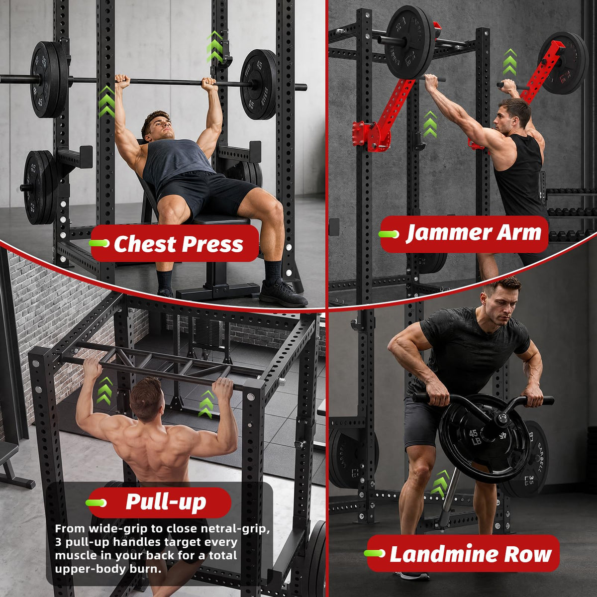 YODOLLA Commercial Power Cage, Multi-Function Power Rack