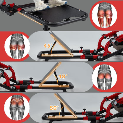 YODOLLA Hip Thrust Machine with Adjustable Footboard, 800LBS Plate-Loaded Glute Bridge Machine