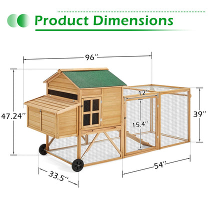 YODOLLA chicken coop with dimensions