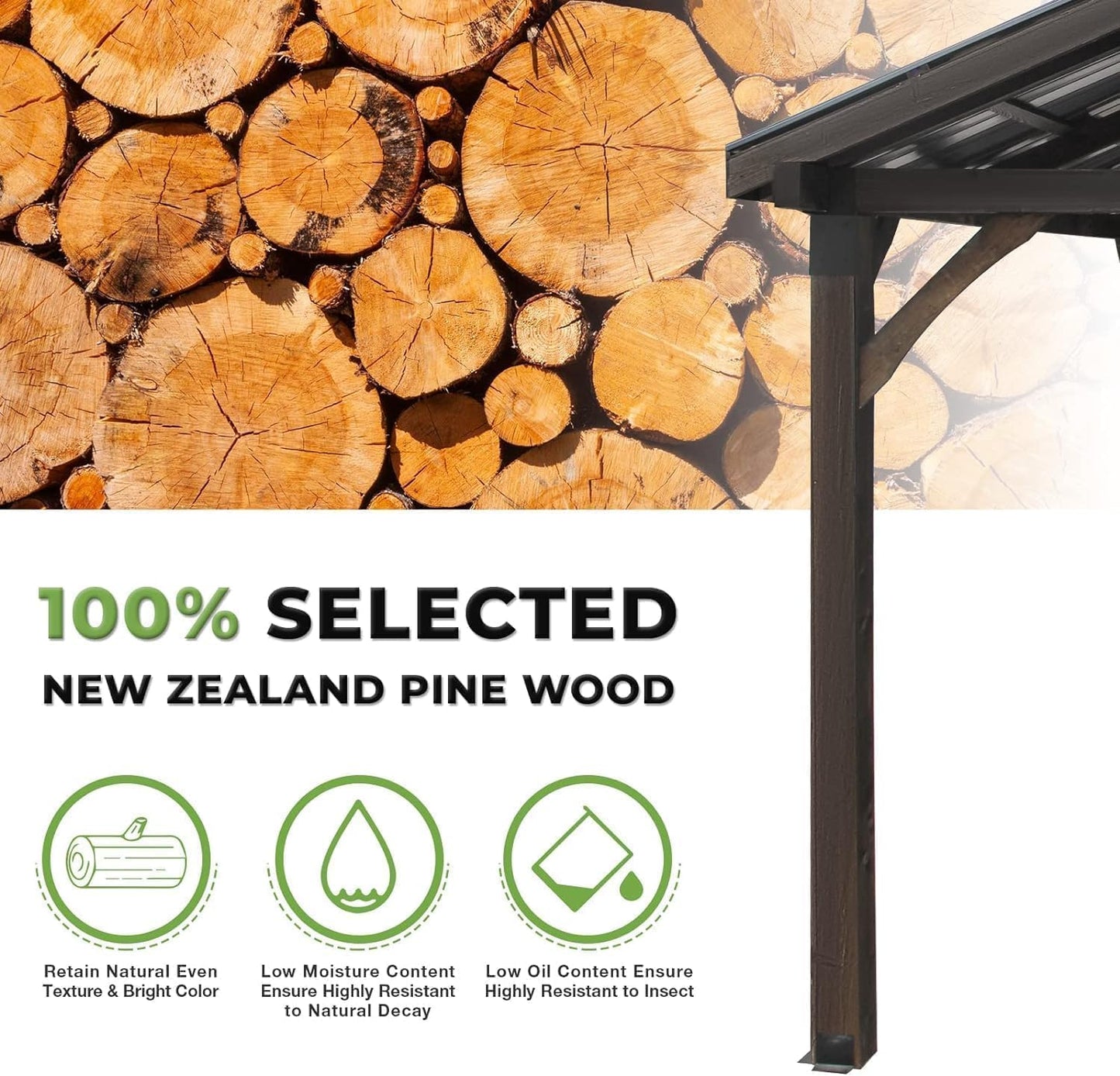 YODOLLA Backyard Wooden Gazebo, 12x14