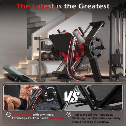 YODOLLA Hack Squat Leg Press Machine, 2 in 1 Adjustable Leg Exercise Workout Machine