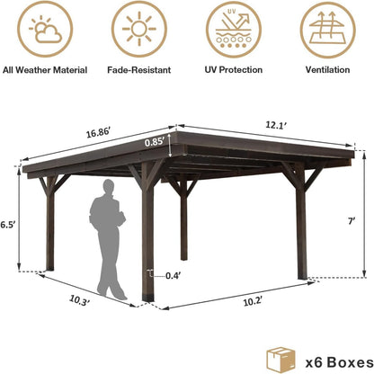 YODOLLA 17x12 Cedar Wood Pergola