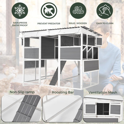 YODOLLA 83'' Extra Large Chicken Coop Wood Chicken House