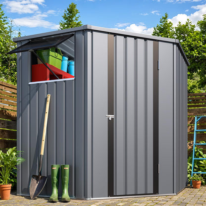 YODOLLA Corner 6x6 Storage Sheds & Outdoor Storage with Openable Windows