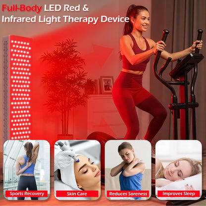 YODOLLA Red Light Therapy, 180 LEDs, 5 Wavelengths Red 660nm & Near Infrared 850nm Light Therapy Panel