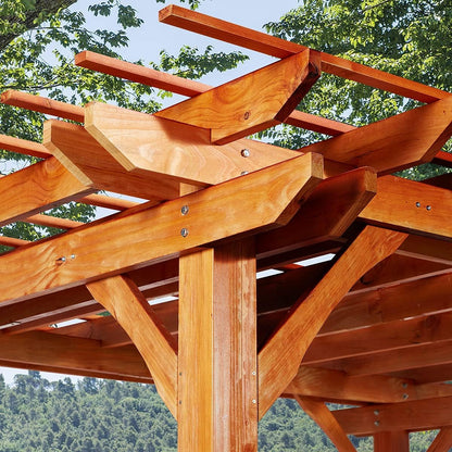 YODOLLA Outdoor Cedar Wood Pergola
