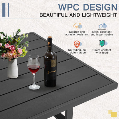 YODOLLA Outdoor Dining Sofa Set w/ Table, Grey