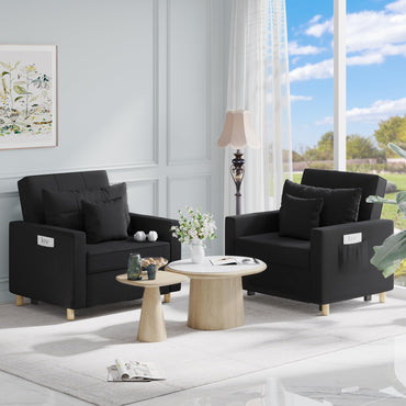 YODOLLA 36" Convertible Chair Bed, Black