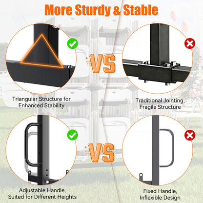 YODOLLA Folding Chair Rack 1080LBS Chair Cart