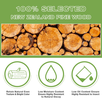 YODOLLA Brown Wooden Gazebo for Patio