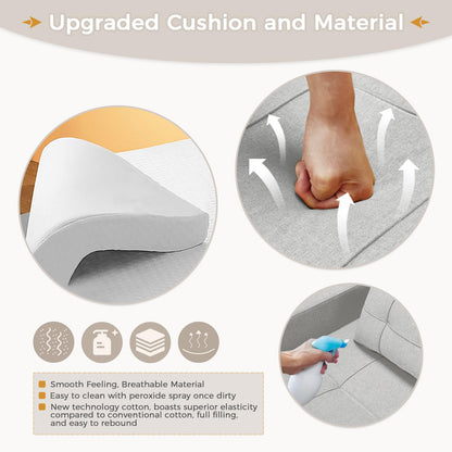 YODOLLA 36" Convertible Chair Bed, Gray