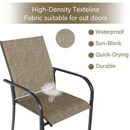 YODOLLA Patio Dining Chairs Set for 4, Stackable Textilene Patio Chairs