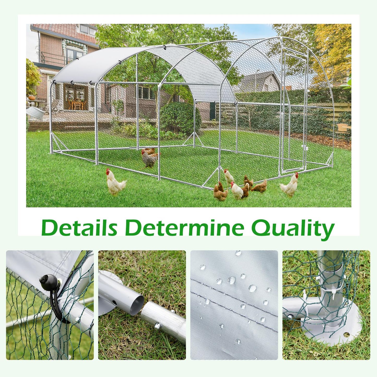 YODOLLA durable large metal chicken cage