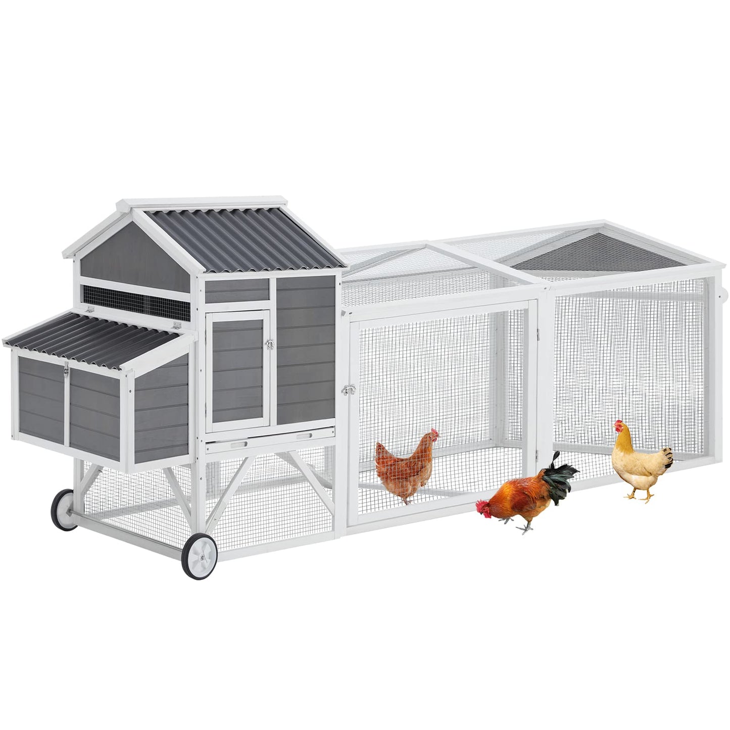 YODOLLA wooden chicken coop with nesting boxes