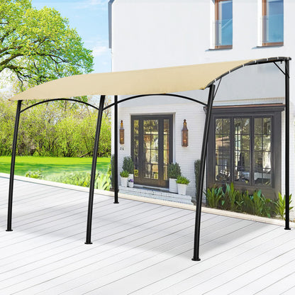 YODOLLA Beige Wall Mount Pergola for Patio