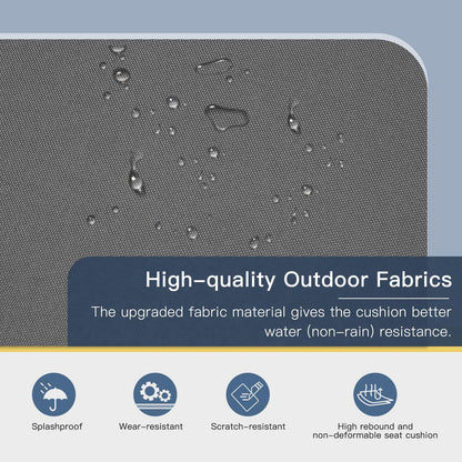 YODOLLA Outdoor Dining Sofa Set w/ Table, Grey