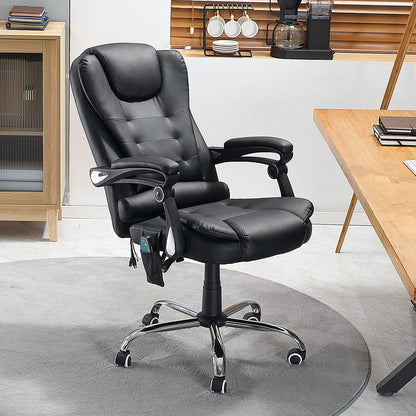 YODOLLA Heated Executive Office Chair with Massage, PU Leather Black