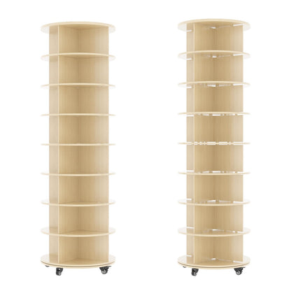 YODOLLA 8 Tier Rotating Shoe Rack Shoe Tower Organizer, Beige