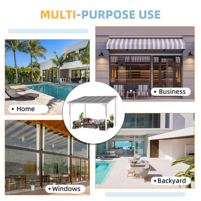 YODOLLA White Lean To Gazebo, 10x10