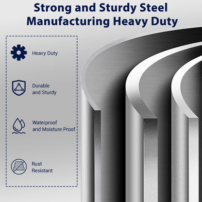 YODOLLA 71" Metal Garage Storage Cabinet with Drawers and Wheel