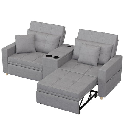 YODOLLA 75" Sleeper Chair, 3 in 1 Convertible Sleeper Sofa Bed