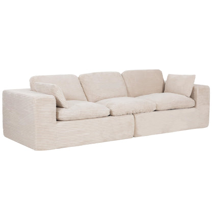 YODOLLA 110" Oversized Sofa Cloud Boneless Couch